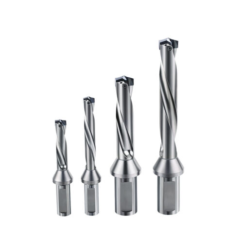 CSJ Crown Drill Bit, 7D Drill Diameter Range 34.00-34.99, Front-Locking Body with Internal Cooling for High-Speed Deep-Hole Drilling, Indexable Insert Drill / Side-Locking Drill Tip